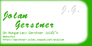 jolan gerstner business card